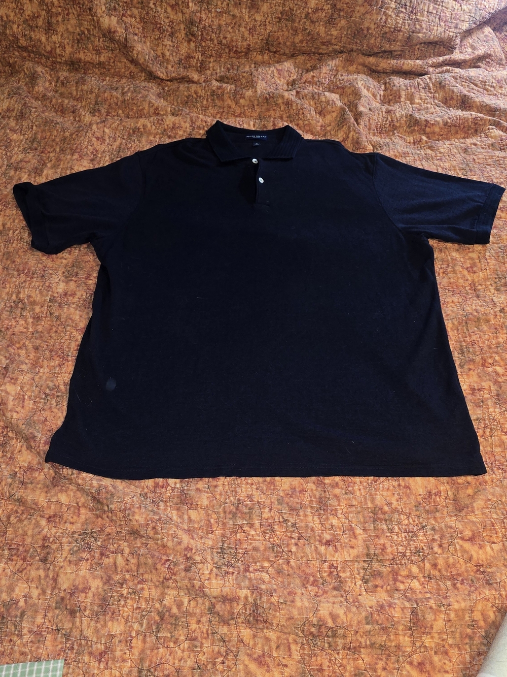 PETER MILLAR COLLECTION Luxury Deep Navy Polo Shirt Men’s XL Made In Turkey